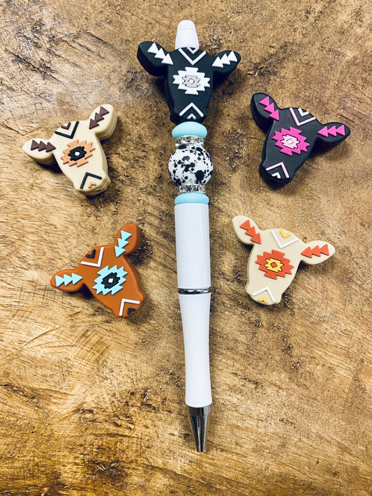 Aztek Cow Beaded Pen