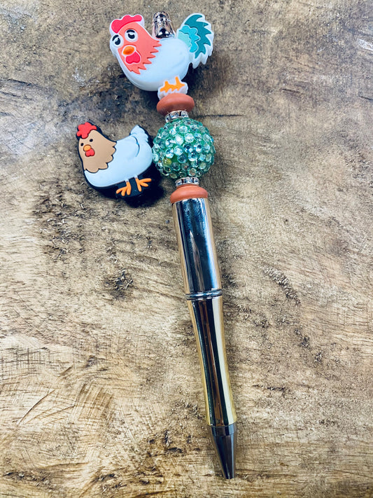 Chicken Beaded Pen