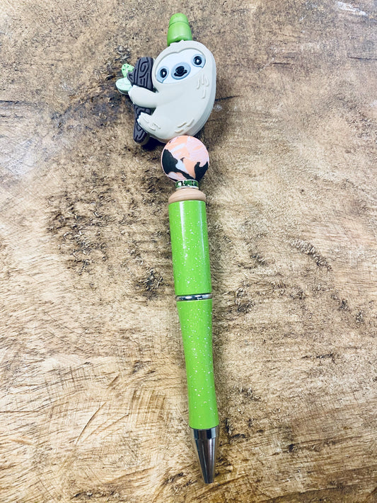 Sloth Beaded Pen