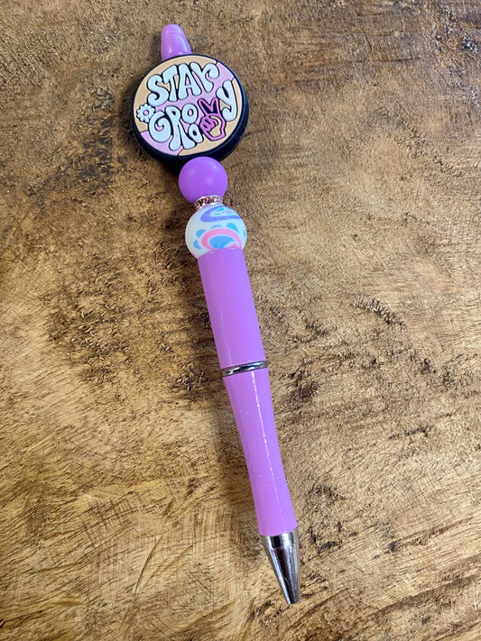 Stay Groovy Beaded Pen