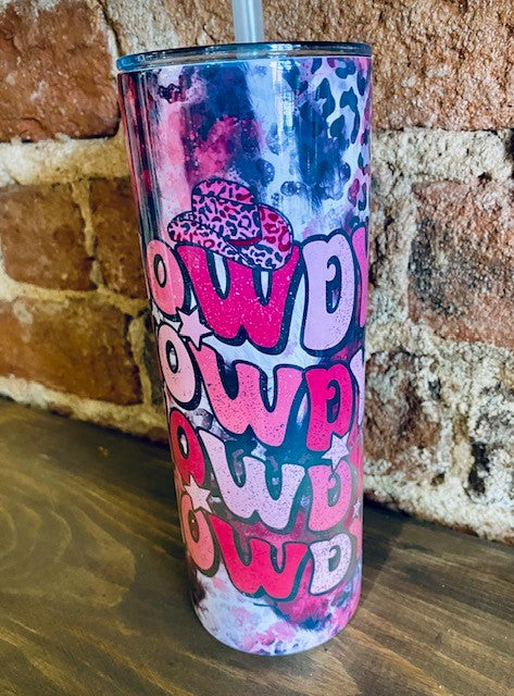 Pink Leopard Howdy Tumbler