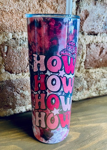 Pink Leopard Howdy Tumbler