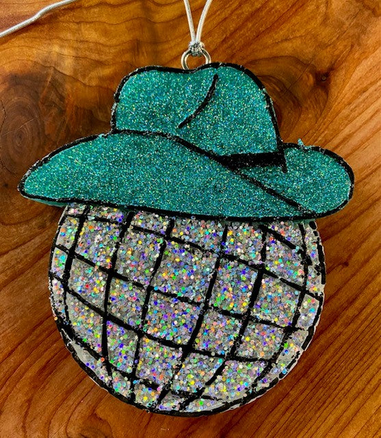 Teal Disco Cowboy Freshie